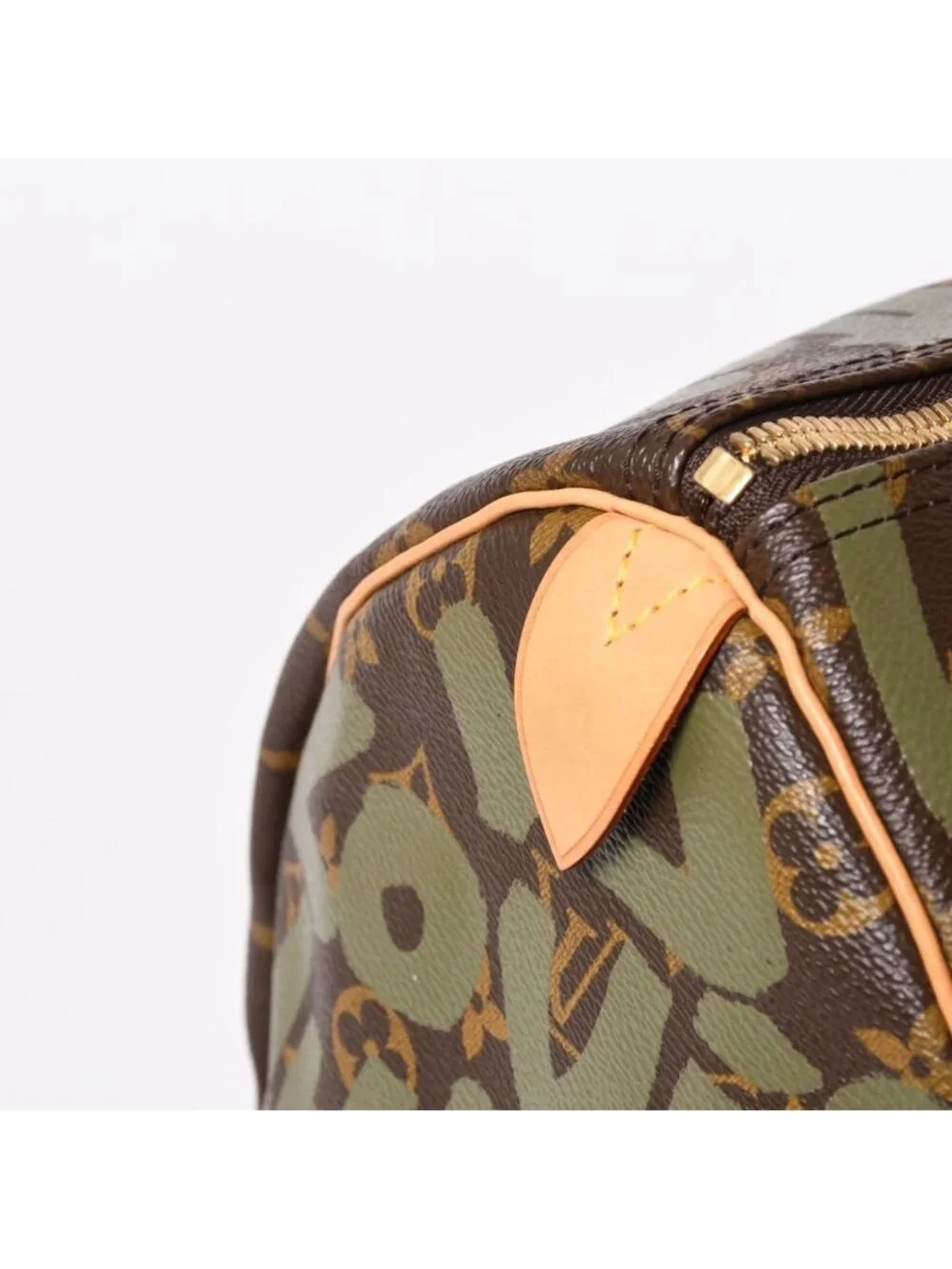Louis Vuitton Monogram Graffiti Keepall 50 Brown Khaki Gold